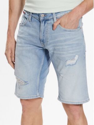 Voľné priliehavé džínsové šortky Tommy Jeans modrá