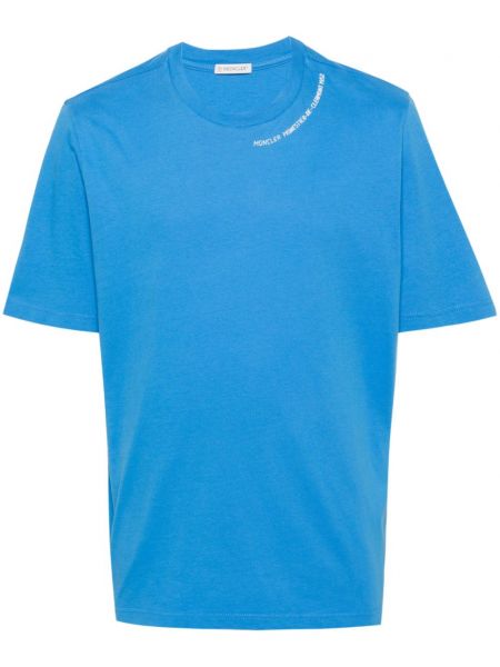 Βαμβακερή μπλούζα Moncler μπλε