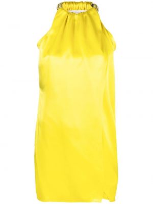 Μini φόρεμα με πετραδάκια Stella Mccartney κίτρινο