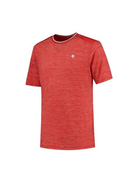 Меланжевая футболка с коротким рукавом K-swiss красная
