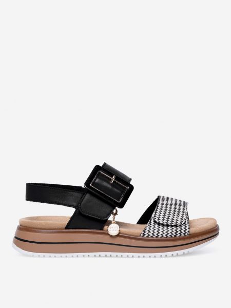 Kožené sandály Remonte černé