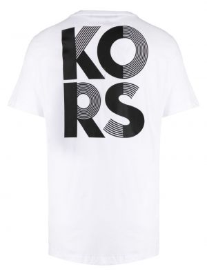 Bavlněné tričko s potiskem Michael Kors bílé