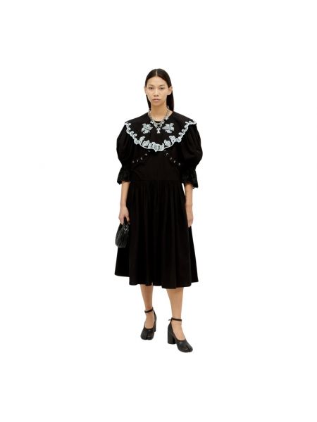 Czarna sukienka midi Chopova Lowena