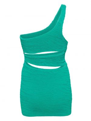 Asymetrické koktejlové šaty Bond Eye zelené