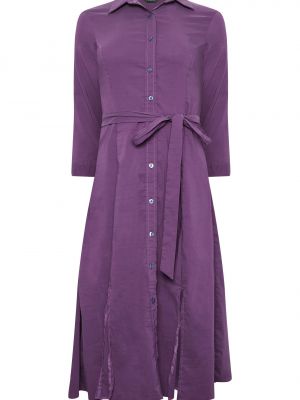 Платье-рубашка на пуговицах M&co фиолетовое