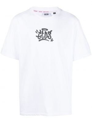 Βαμβακερή μπλούζα με σχέδιο Gcds λευκό