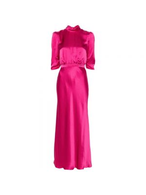 Jedwabna sukienka Saloni różowa