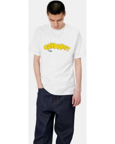 Футболка CARHARTT WIP S/S Loony Script T-Shirt  2021 - Белый