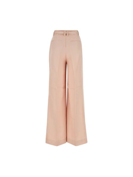 Pantalones de lino Zimmermann rosa