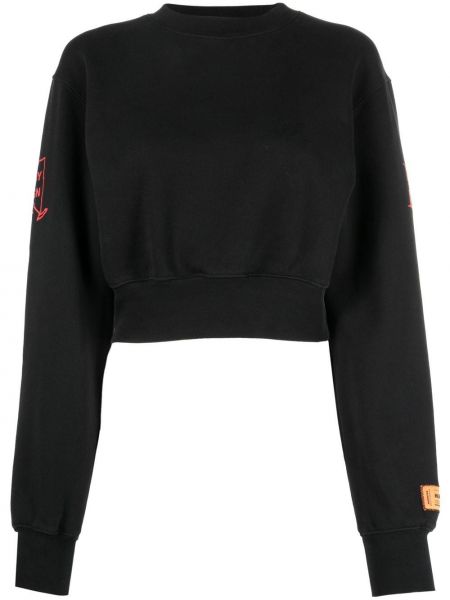 Trykt sweatshirt Heron Preston svart