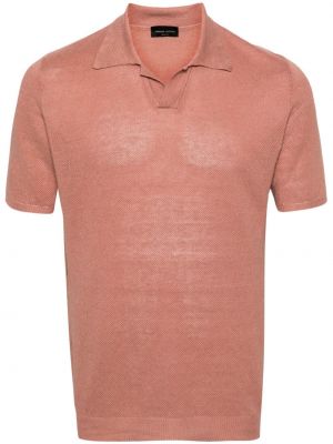 Polo majica Roberto Collina ružičasta