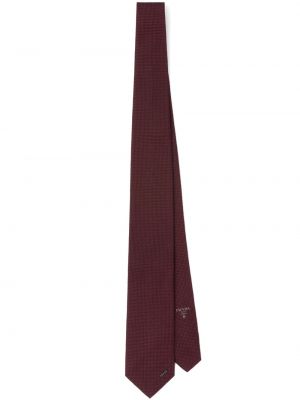 Jedwabny krawat żakardowy Prada