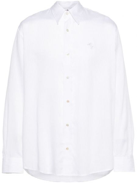 Dugačka košulja s vezom Acne Studios bijela