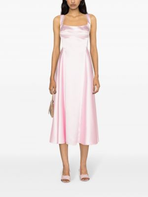 Satynowa sukienka długa Atu Body Couture różowa