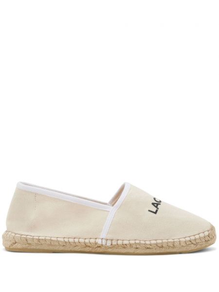 Espadrile s printom Lacoste bijela