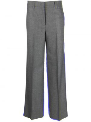 Vlněné kalhoty Incotex šedé