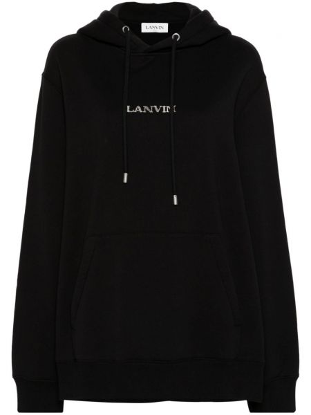 Broderet hættetrøje Lanvin sort