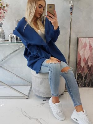 Cipzáras pulóver Kesi kék