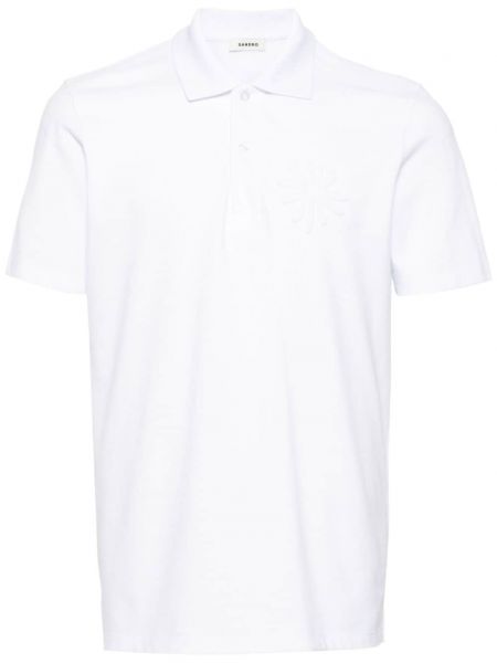 Polo majica s cvjetnim printom Sandro bijela