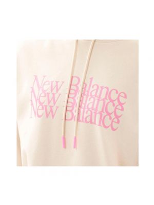 Bluza z kapturem New Balance beżowa