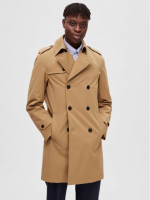 Trench Selected Homme marron