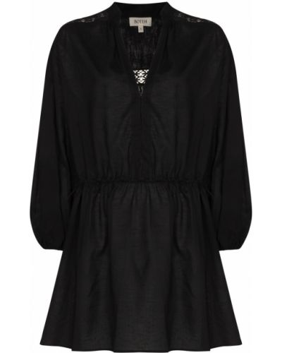 Mini vestido de encaje Boteh negro