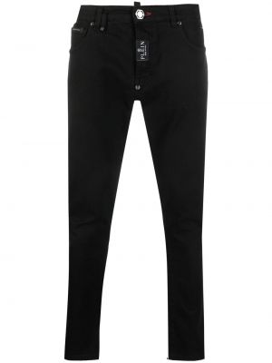 Blugi skinny cu talie joasă Philipp Plein negru