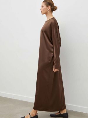 Sukienka długa oversize By Malene Birger brązowa