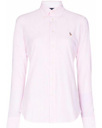 Košulja s vezom Polo Ralph Lauren ružičasta