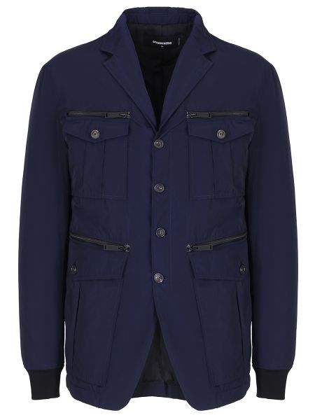 Куртка с карманами Dsquared2 синяя