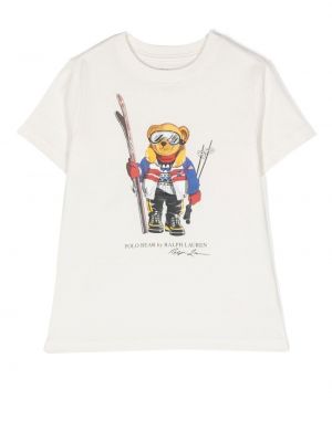 T-shirt för tjejer Ralph Lauren Kids vit