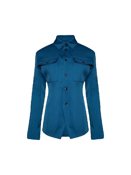 Шерстяная куртка Bottega Veneta синяя