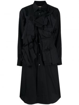 Bavlněné midi šaty Comme Des Garçons černé