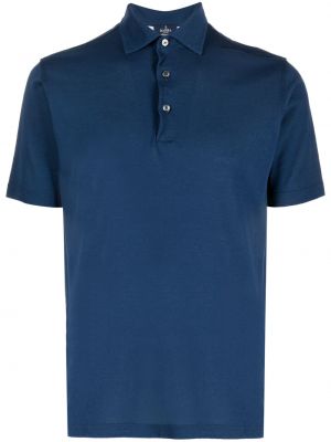 Памучна поло тениска Barba синьо