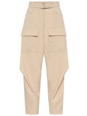 Pantalones cargo de lana Stella Mccartney beige