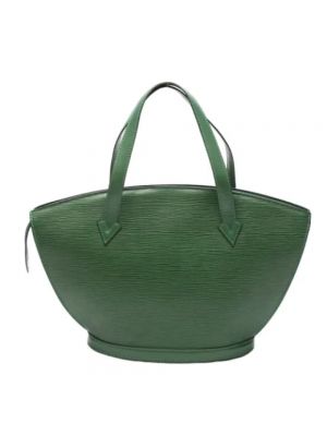 Bolsa de hombro de cuero Louis Vuitton Vintage verde