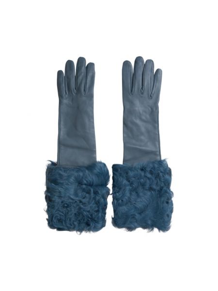Rękawiczki Dolce And Gabbana niebieskie