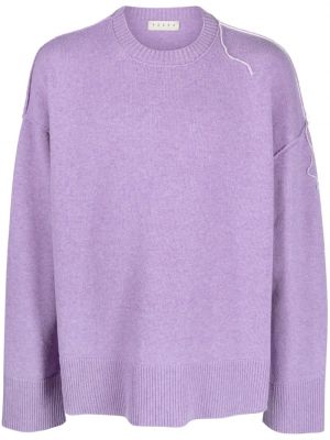 Вълнен пуловер Paura виолетово