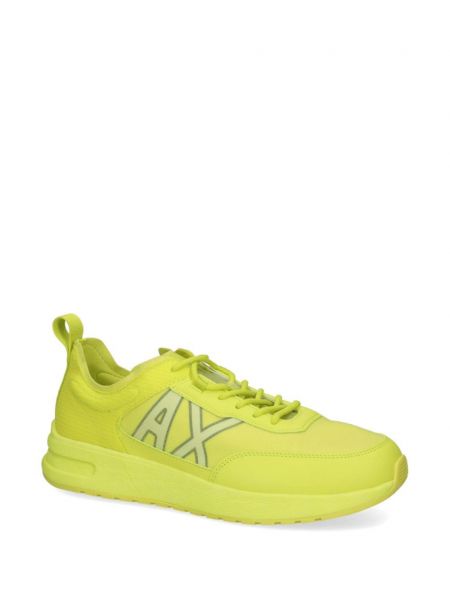 Sneakersy z nadrukiem Armani Exchange żółte