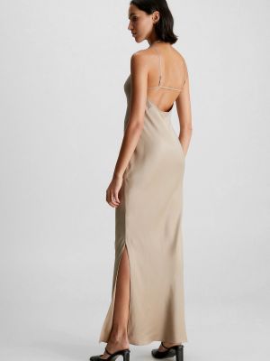 Вечернее платье из вискозы Calvin Klein серое