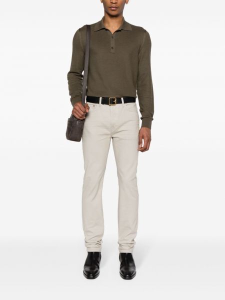 Polo avec manches longues Tom Ford vert