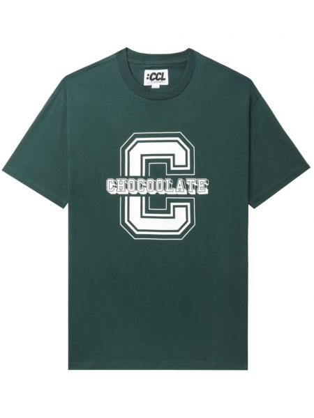 T-shirt en coton à imprimé Chocoolate vert