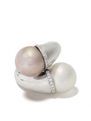Pendientes con perlas Yoko London blanco