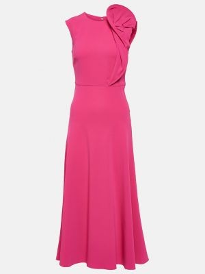 Платье миди с аппликацией Roland Mouret розовое