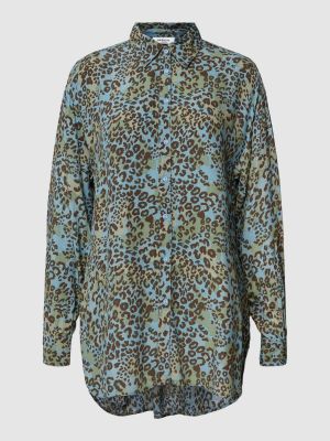 Błękitna bluzka z nadrukiem Moss Copenhagen
