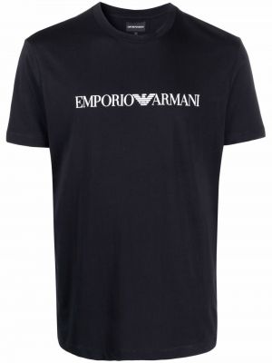 Trykt t-skjorte Emporio Armani blå