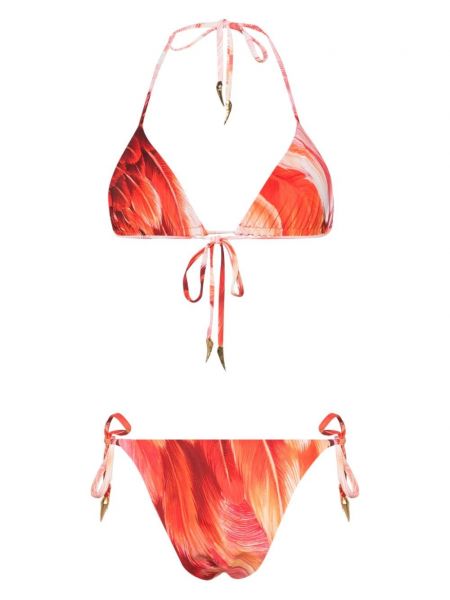 Bikini mit federn mit print mit tiger streifen Roberto Cavalli
