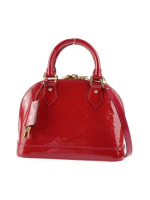 Torebka skórzana retro Louis Vuitton Vintage czerwona