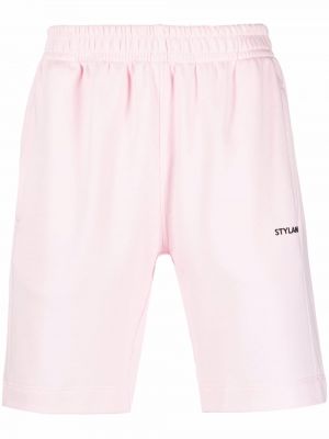 Trykt shorts Styland rosa