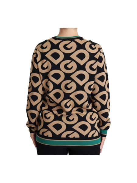 Sweter wełniany Dolce And Gabbana zielony